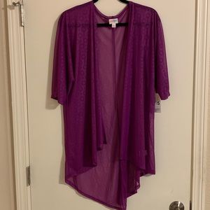 LuLaRoe Magenta Lindsay Kimono Size S